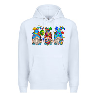 White autism gnomes Premium Hoodie - Zillion Design Studio