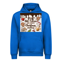 Cobalt i just want to drink hot cocoa Urban Hoodie - MaliasSmallBusiness