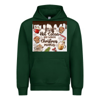 Forest Green i just want to drink hot cocoa Urban Hoodie - MaliasSmallBusiness