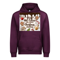 Mauve Wine i just want to drink hot cocoa Urban Hoodie - MaliasSmallBusiness