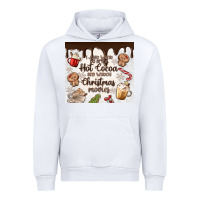 White i just want to drink hot cocoa Urban Hoodie - MaliasSmallBusiness