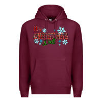 Burgundy It's Christmas Y'all Season Winter Premium Hoodie - RanaPortraitStore