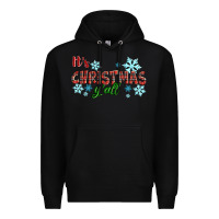 Black It's Christmas Y'all Season Winter Premium Hoodie - RanaPortraitStore