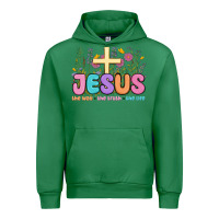 Emerald jesus the way the truth the life Urban Hoodie - MaliasSmallBusiness