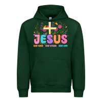 Forest Green jesus the way the truth the life Urban Hoodie - MaliasSmallBusiness