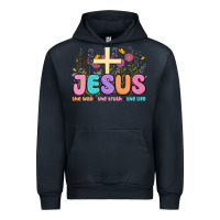 Navy jesus the way the truth the life Urban Hoodie - MaliasSmallBusiness