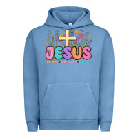 Pigment Pebble Blue jesus the way the truth the life Urban Hoodie - MaliasSmallBusiness