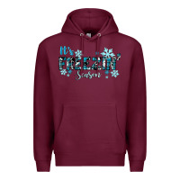 Burgundy It's Freezin Season Winter Premium Hoodie - RanaPortraitStore
