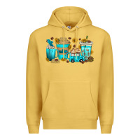 Antique Gold truck coffee cups Premium Hoodie - texasbilliewilder