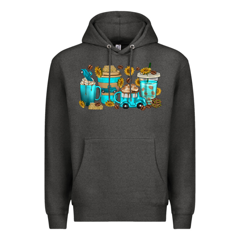 Truck Coffee Cups Premium Hoodie by texasbilliewilder | Teevron