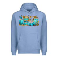 Colony Blue truck coffee cups Premium Hoodie - texasbilliewilder