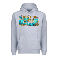 Heather Grey truck coffee cups Premium Hoodie - texasbilliewilder