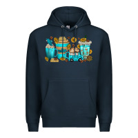 Navy truck coffee cups Premium Hoodie - texasbilliewilder