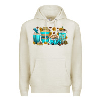 Oatmeal Heather truck coffee cups Premium Hoodie - texasbilliewilder