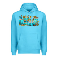 Ocean Blue truck coffee cups Premium Hoodie - texasbilliewilder