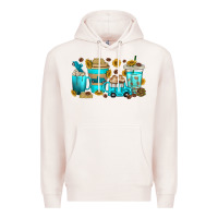 Pale Pink truck coffee cups Premium Hoodie - texasbilliewilder