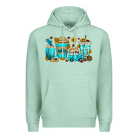 Seafoam truck coffee cups Premium Hoodie - texasbilliewilder