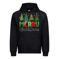 Black merry christmas trees Urban Hoodie - MaliasSmallBusiness