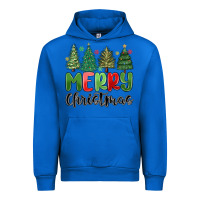 Cobalt merry christmas trees Urban Hoodie - MaliasSmallBusiness