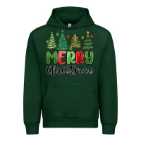 Forest Green merry christmas trees Urban Hoodie - MaliasSmallBusiness
