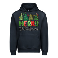 Navy merry christmas trees Urban Hoodie - MaliasSmallBusiness
