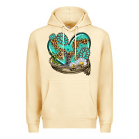 Pina Colada turquoise western heart with horseshoe Premium Hoodie - texasbilliewilder