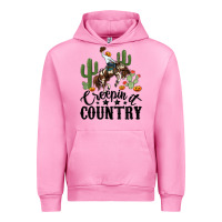 Fuchsia Pink creepin it country rodeo Urban Hoodie - MaliasSmallBusiness