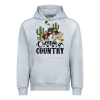Heather Grey creepin it country rodeo Urban Hoodie - MaliasSmallBusiness