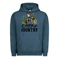 Pigment Midnight Navy creepin it country rodeo Urban Hoodie - MaliasSmallBusiness