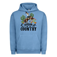 Pigment Pebble Blue creepin it country rodeo Urban Hoodie - MaliasSmallBusiness