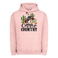 Pigment Salmon creepin it country rodeo Urban Hoodie - MaliasSmallBusiness