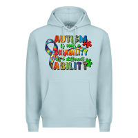 Blue Mist autism is not a disability its a different ability Premium Hoodie - Zillion Design Studio