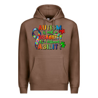 Chestnut autism is not a disability its a different ability Premium Hoodie - Zillion Design Studio