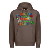 Coffee autism is not a disability its a different ability Premium Hoodie - Zillion Design Studio