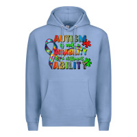 Colony Blue autism is not a disability its a different ability Premium Hoodie - Zillion Design Studio