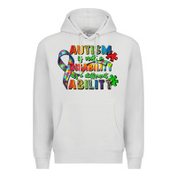 Dove Grey autism is not a disability its a different ability Premium Hoodie - Zillion Design Studio