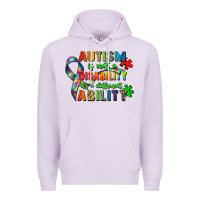 Lilac autism is not a disability its a different ability Premium Hoodie - Zillion Design Studio