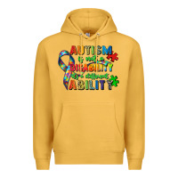 Mustard autism is not a disability its a different ability Premium Hoodie - Zillion Design Studio