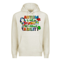 Oatmeal Heather autism is not a disability its a different ability Premium Hoodie - Zillion Design Studio