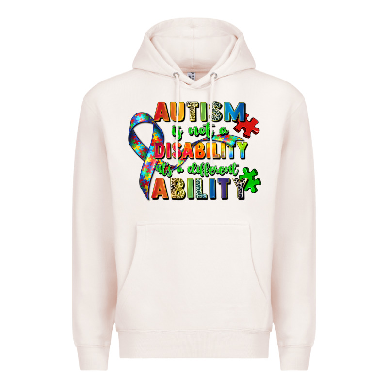 Autism Is Not A Disability Its A Different Ability Premium Hoodie by Zillion Design Studio | Teevron