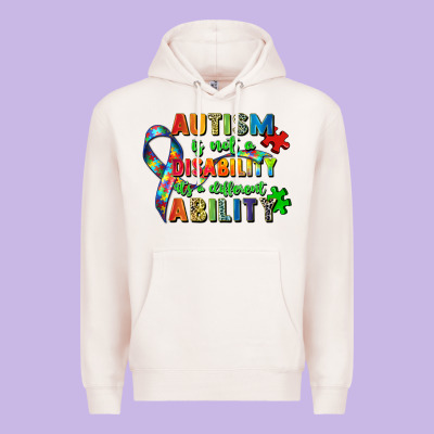 Autism Is Not A Disability Its A Different Ability Premium Hoodie Designed By Zillion Design Studio