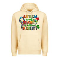 Pina Colada autism is not a disability its a different ability Premium Hoodie - Zillion Design Studio
