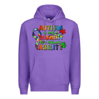 Purple autism is not a disability its a different ability Premium Hoodie - Zillion Design Studio