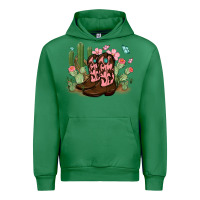 Emerald cowboy boots with cactus Urban Hoodie - MaliasSmallBusiness