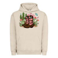 Pigment French Oak cowboy boots with cactus Urban Hoodie - MaliasSmallBusiness