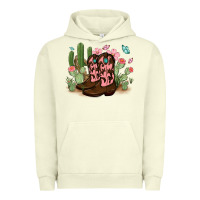 Pigment Pistachio cowboy boots with cactus Urban Hoodie - MaliasSmallBusiness