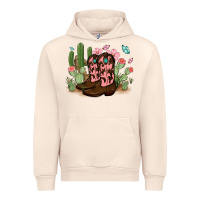 Sandshell cowboy boots with cactus Urban Hoodie - MaliasSmallBusiness
