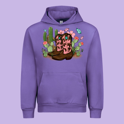Urban Hoodie cowboy boots with cactus