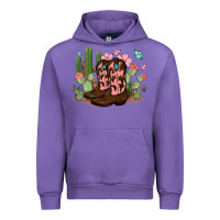 Tulip cowboy boots with cactus Urban Hoodie - MaliasSmallBusiness