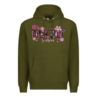 Army Green It's Freezin Season Pink Christmas Premium Hoodie - RanaPortraitStore